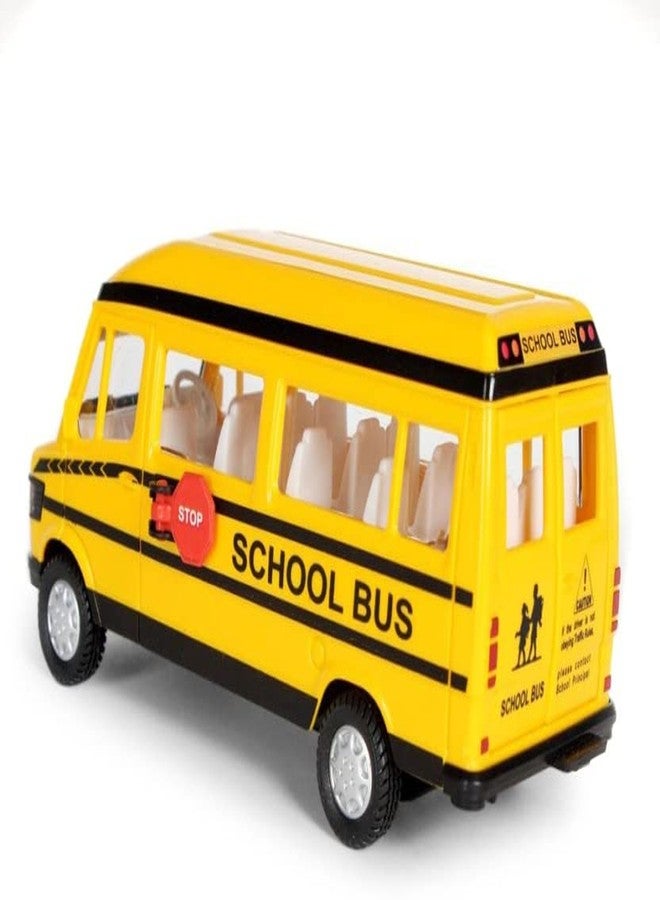 USCATALOG Garage Pull Back Action School Bus Toy - Image 4